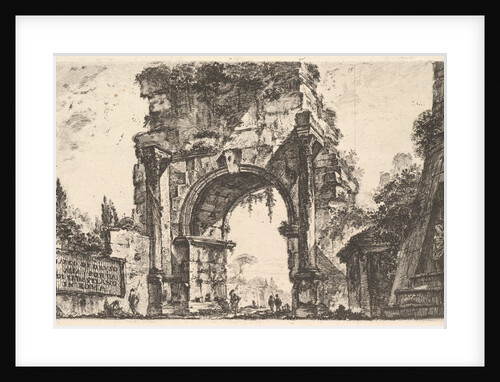 Plate 8: Arch of Drusus at the Porta S. Sebastiano in Rom by Giovanni Battista Piranesi