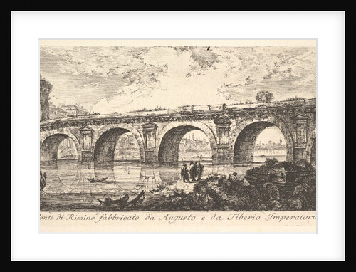 Plate 16: The Bridge at Rimini built by the Emperors Augustus and Tiberiu by Giovanni Battista Piranesi