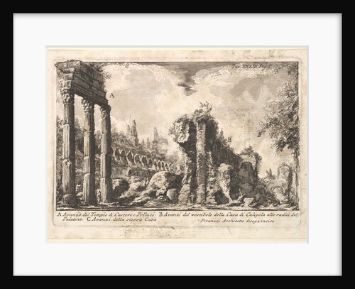 Remains of the Temple of Castor and Pollux . . by Giovanni Battista Piranesi