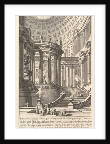Imaginery ancient temple designed in the style of those built in honor of the Goddess …, ca. 1750 by Giovanni Battista Piranesi