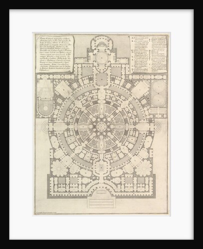 Plan of a spacious and magnificent College designed after the ancient gymnasia of the Gree…, 1750 by Giovanni Battista Piranesi
