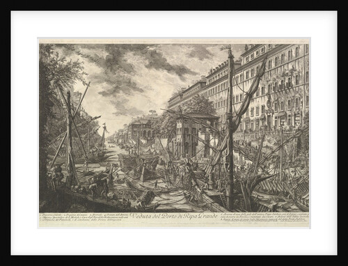 View of the Port of Ripa Grande, from Vedute di Roma, ca. 1753 by Giovanni Battista Piranesi