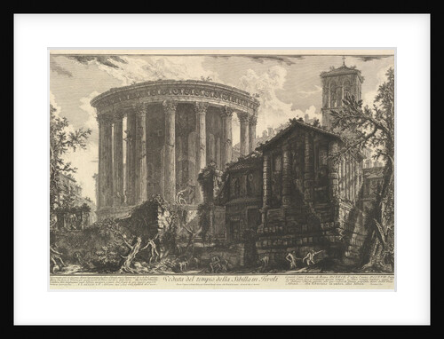 View of the Temple of the Temple of the Sibyl at Tivoli, from Vedute di Rom by Giovanni Battista Piranesi