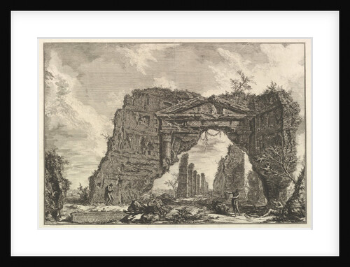 Remains of a covered portico, or a cryptoportiucus, in a villa of Domitian, five miles…, ca. 1766 by Giovanni Battista Piranesi