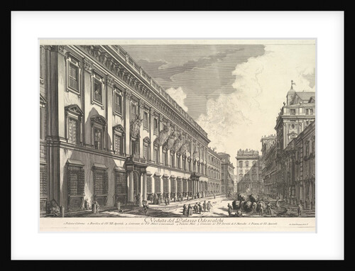 View of the Palazzo Odeschali, from Vedute di Roma, ca. 1753 by Giovanni Battista Piranesi