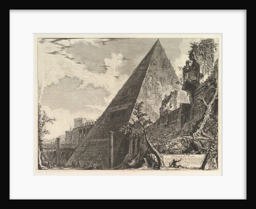 The Pyramid of Gaius Cestius, from Vedute di Roma, ca. 1756 by Giovanni Battista Piranesi