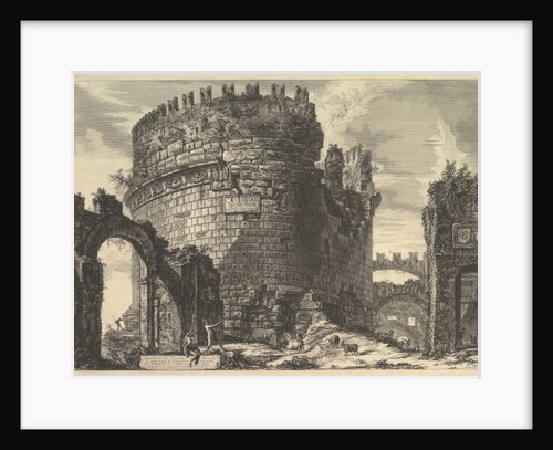 The tomb of Caecilia Metella, from Vedute di Roma, ca. 1762 by Giovanni Battista Piranesi