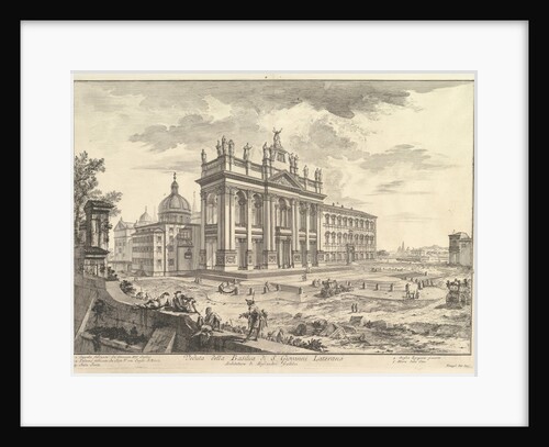 S. Giovanni in Laterano, main façade, with Palace and Scala Santa on the righ by Giovanni Battista Piranesi