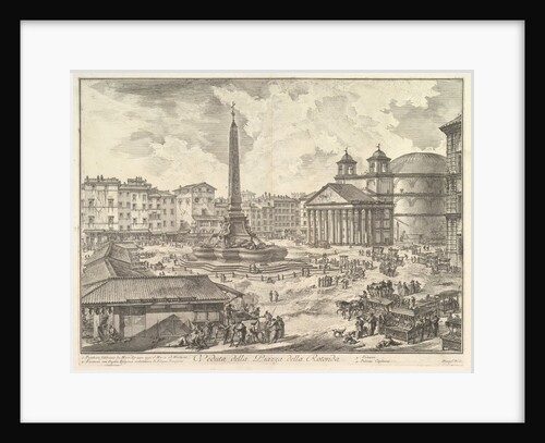The Piazza della Rotonda, with the Pantheon and Obelis by Giovanni Battista Piranesi