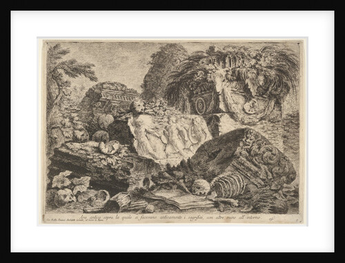 Plate 7: 'Ancient altar on which sacrifices were performed in antiquity, surrounded by oth…, 1743 by Giovanni Battista Piranesi