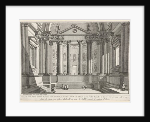 Plate 9: 'Colonnaded hall according to the custom of the ancient Romans, and niches adorne…, 1743 by Giovanni Battista Piranesi