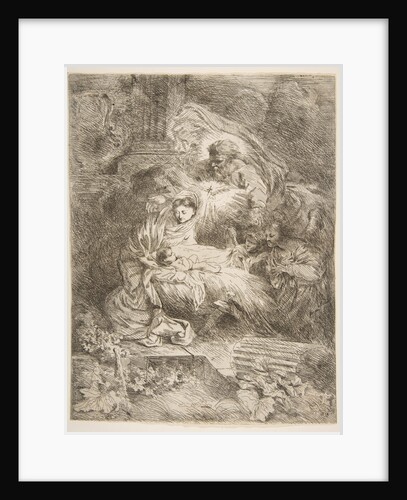God the Father observing the Virgin and Child, angels to the right, ca. 1645-47 by Giovanni Benedetto Castiglione