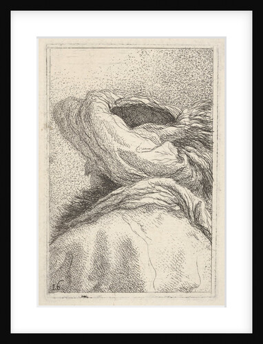 Man in a turban, depicted in bust length format from behind in three-quarters view, fr…, ca. 1770 by Giovanni Battista Tiepolo