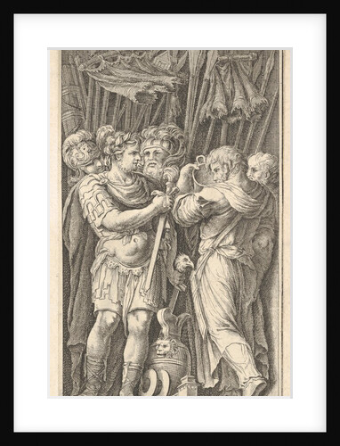 Soldiers, one shown frontally and holding a sword, at right a soldier with his ba…, ca. 1650-1700 by Giovanni Francesco Venturini