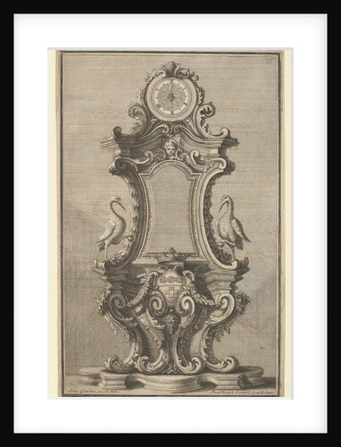 Design for a Clock, from 'Disegni Diversi', 1714 or 1750 by Giovanni Giardini