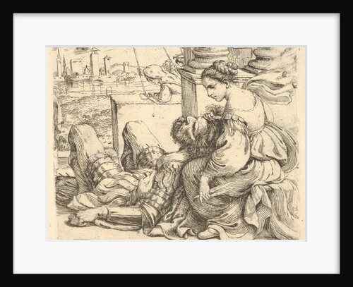 Delilah holding Samson's hair and a pair of scissors, 1620-30 by Giuseppe Caletti