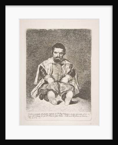 A dwarf known as 'El Primo' after Diego Velázquez, 1778 by Francisco Goya