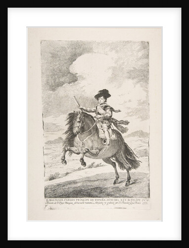 Balthasar Carlos, Prince of Spain and Son of Philip I by Francisco Goya
