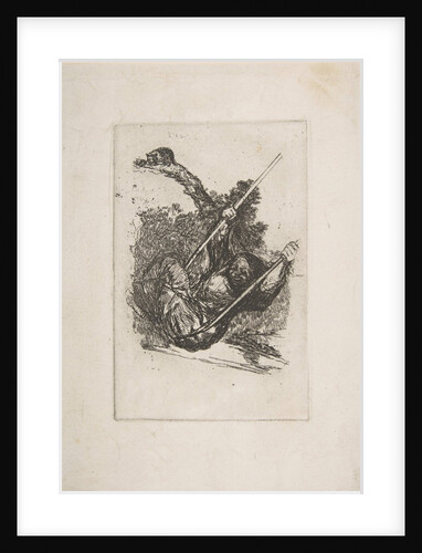 Old woman on a swing by Francisco Goya