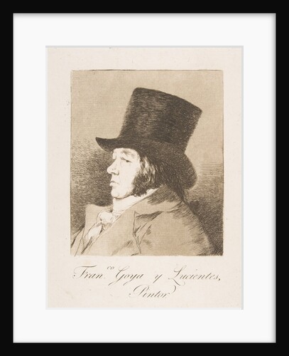 Plate 1 from 'Los Caprichos': Self-portrait of Goya, 1799 by Francisco Goya