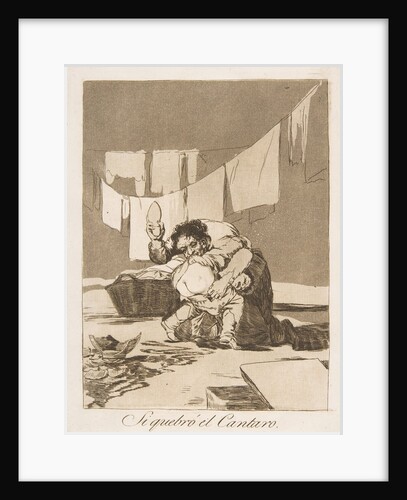 Plate 25 from 'Los Caprichos': If he broke the pot, 1799 by Francisco Goya