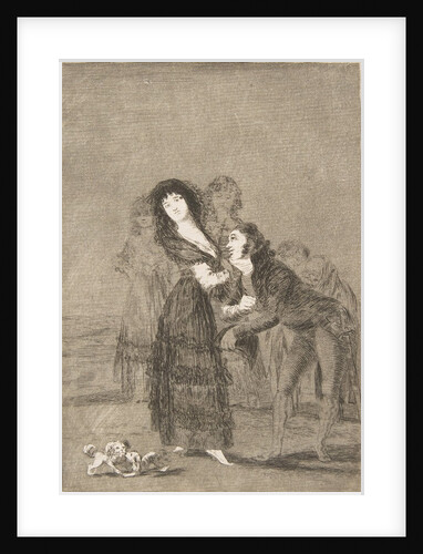 Plate 27 from 'Los Caprichos':Which of them is the more overcome?, 1799 by Francisco Goya