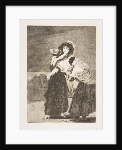 Plate 16 from 'Los Caprichos':For heaven's sake: and it was her mothe by Francisco Goya