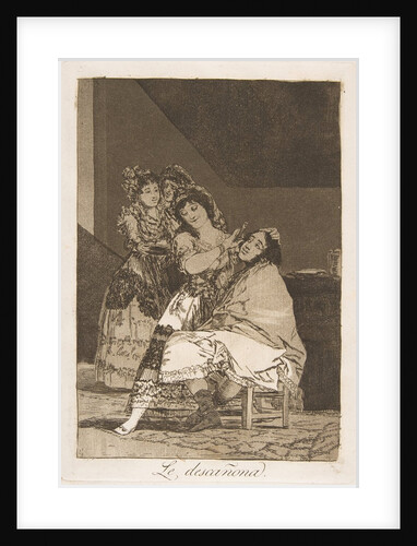 Plate 35 from 'Los Caprichos': She fleeces him, 1799 by Francisco Goya