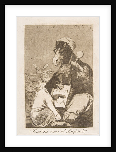 Plate 37 from 'Los Caprichos': Might not the pupil know more?, 1799 by Francisco Goya