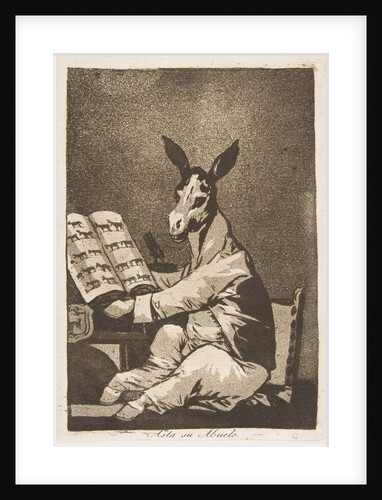 Plate 39 from 'Los Caprichos': And so was his grandfather., 1799 by Francisco Goya