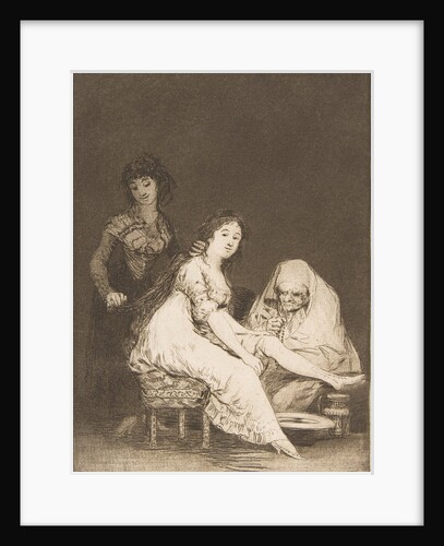 Plate 31 from 'Los Caprichos': She prays for her, 1799 by Francisco Goya