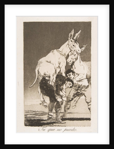 Plate 42 from 'Los Caprichos': Thou who canst not, 1799 by Francisco Goya