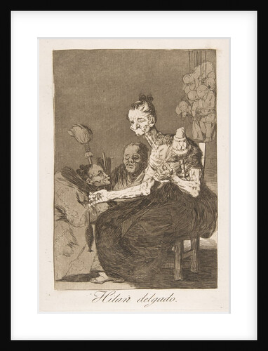 Plate 44 from 'Los Caprichos': They spin finely, 1799 by Francisco Goya