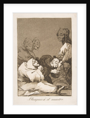 Plate 47 from 'Los Caprichos':A gift for the master, 1799 by Francisco Goya
