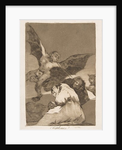 Plate 48 from' Los Caprichos': Tale-Bearers-Blasts of Wind, 1799 by Francisco Goya