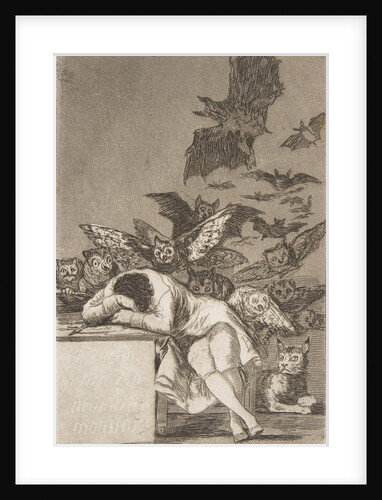 Plate 43 from 'Los Caprichos': The sleep of reason produces monster by Francisco Goya