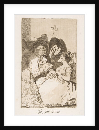 Plate 57 from 'Los Caprichos':The filiation, 1799 by Francisco Goya