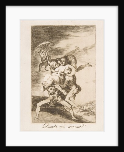 Plate 65 from ' Los Caprichos':Where is mom going?, 1799 by Francisco Goya