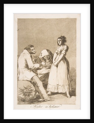 Plate 73 from 'Los Caprichos': It is better to be lazy, 1799 by Francisco Goya