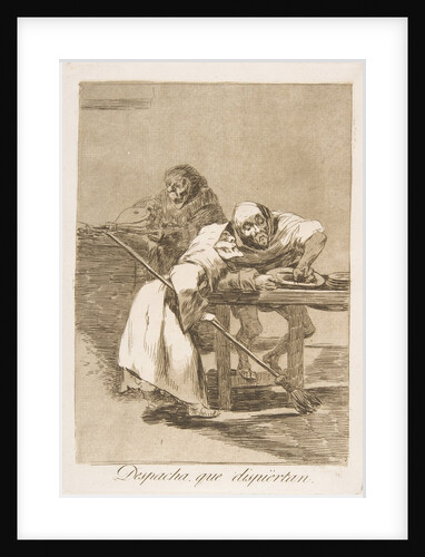 Plate 78 from' Los Caprichos': Be quick, they are waking up, 1799 by Francisco Goya