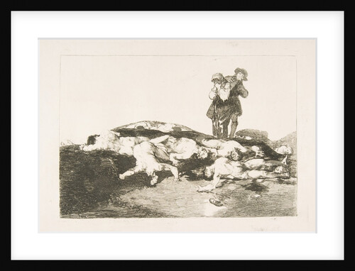 Plate18 from 'The Disasters of War': 'Bury them and keep quie…, 1810 by Francisco Goya