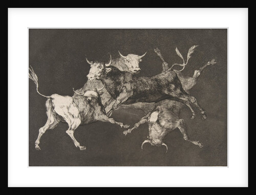 Plate D from the 'Disparates': Fools-'or Little Bulls' - fo…, ca. 1816-23 by Francisco Goya