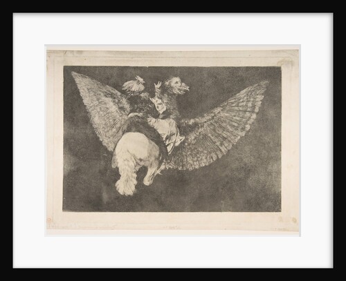 Plate 5 from the 'Disparates': Flying Folly, ca. 1816-23 by Francisco Goya