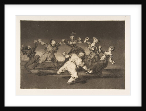 Plate 12 from the 'Disparates': If Marion will dance, then she has…, ca. 1816-23 by Francisco Goya
