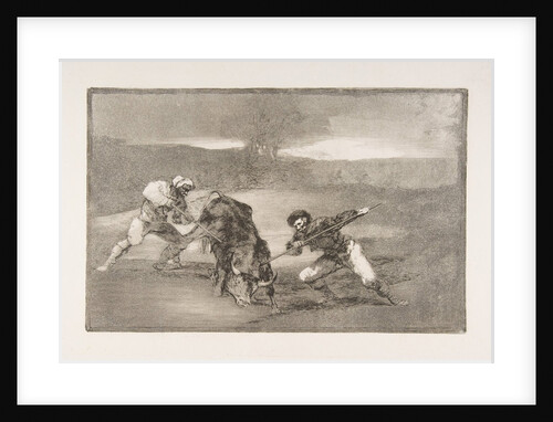 Plate 2 of the 'Tauromaquia': Another way of hunting on foot, 1816 by Francisco Goya
