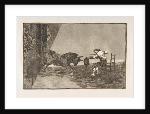Plate 18 of the 'Tauromaquia': The daring of Martincho in the ring at Saragossa, 1816 by Francisco Goya