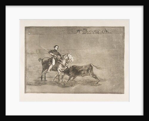 Plate 22 from the 'Tauromaquia':Manly courage of the celebrated Pajuelera in [the ring] at…, 1816 by Francisco Goya