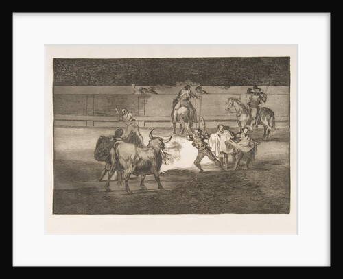 Plate 31 of the 'Tauromaquia': Banderillas with firecrackers., 1816 by Francisco Goya