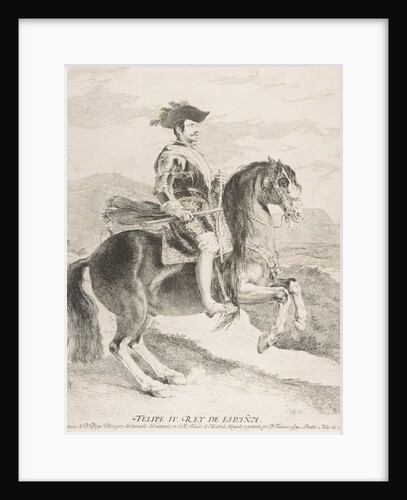 Philip IV on horseback, after Velázquez, 1778 by Francisco Goya
