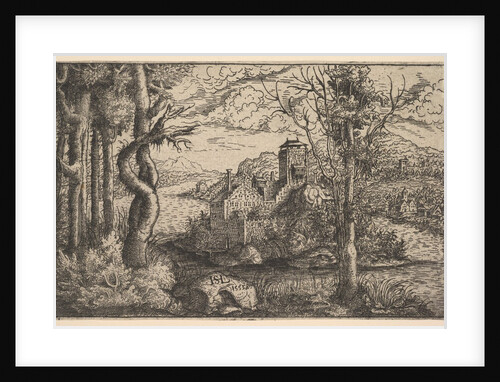 View on a River, with a Castle on an Island, 1553 by Hans Sebald Lautensack